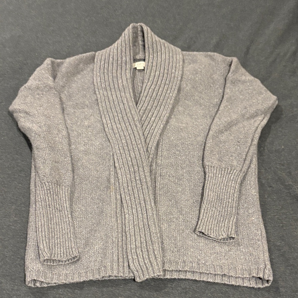 LOFT Charcoal Women's Open Front Cardigan